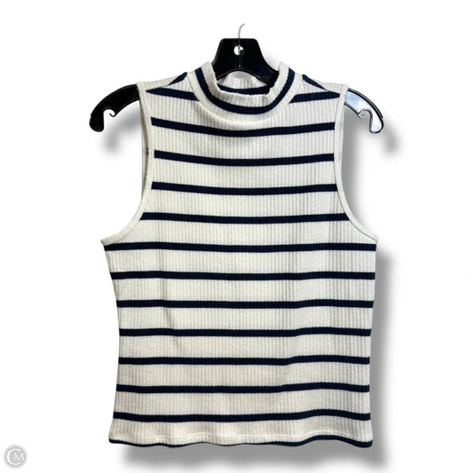 Top Sleeveless Basic By Sonoma In Striped Pattern, Size: L
