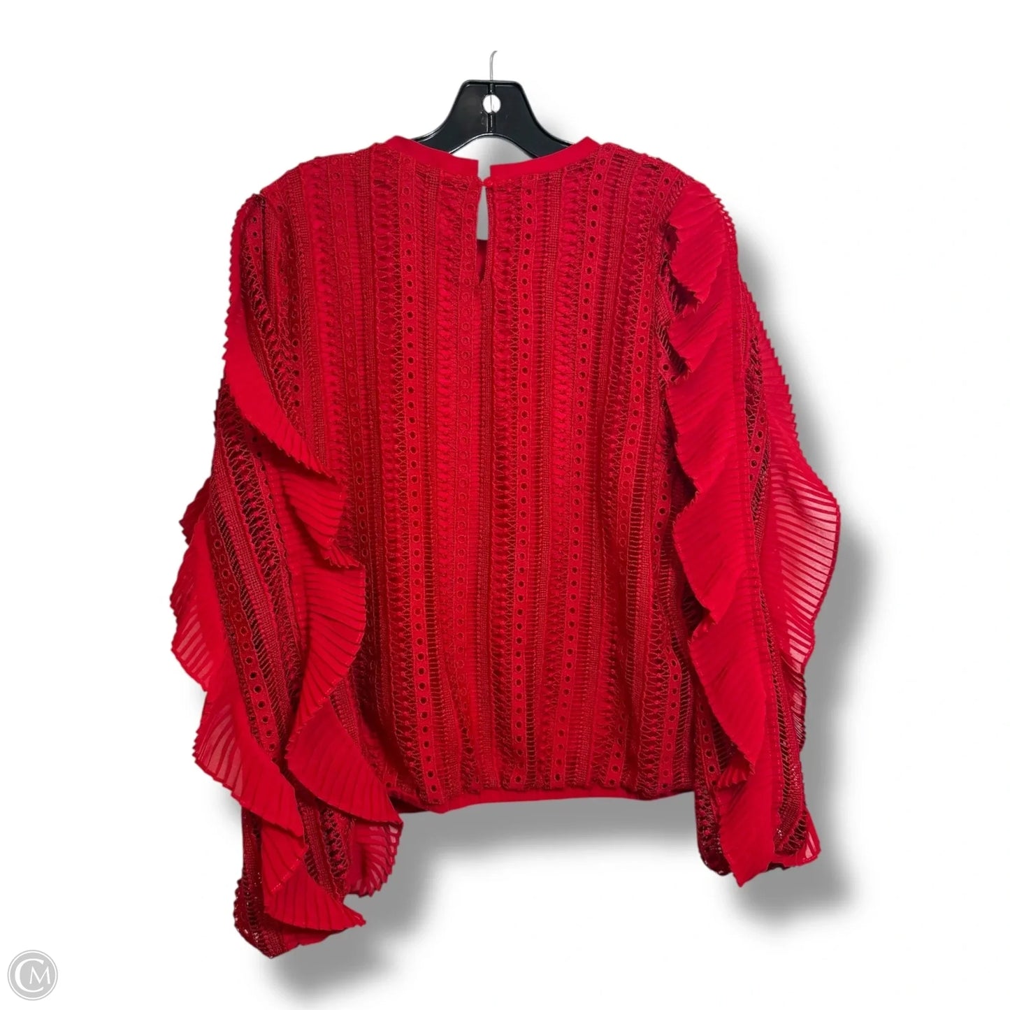 Top Long Sleeve By Clothes Mentor In Red, Size: L