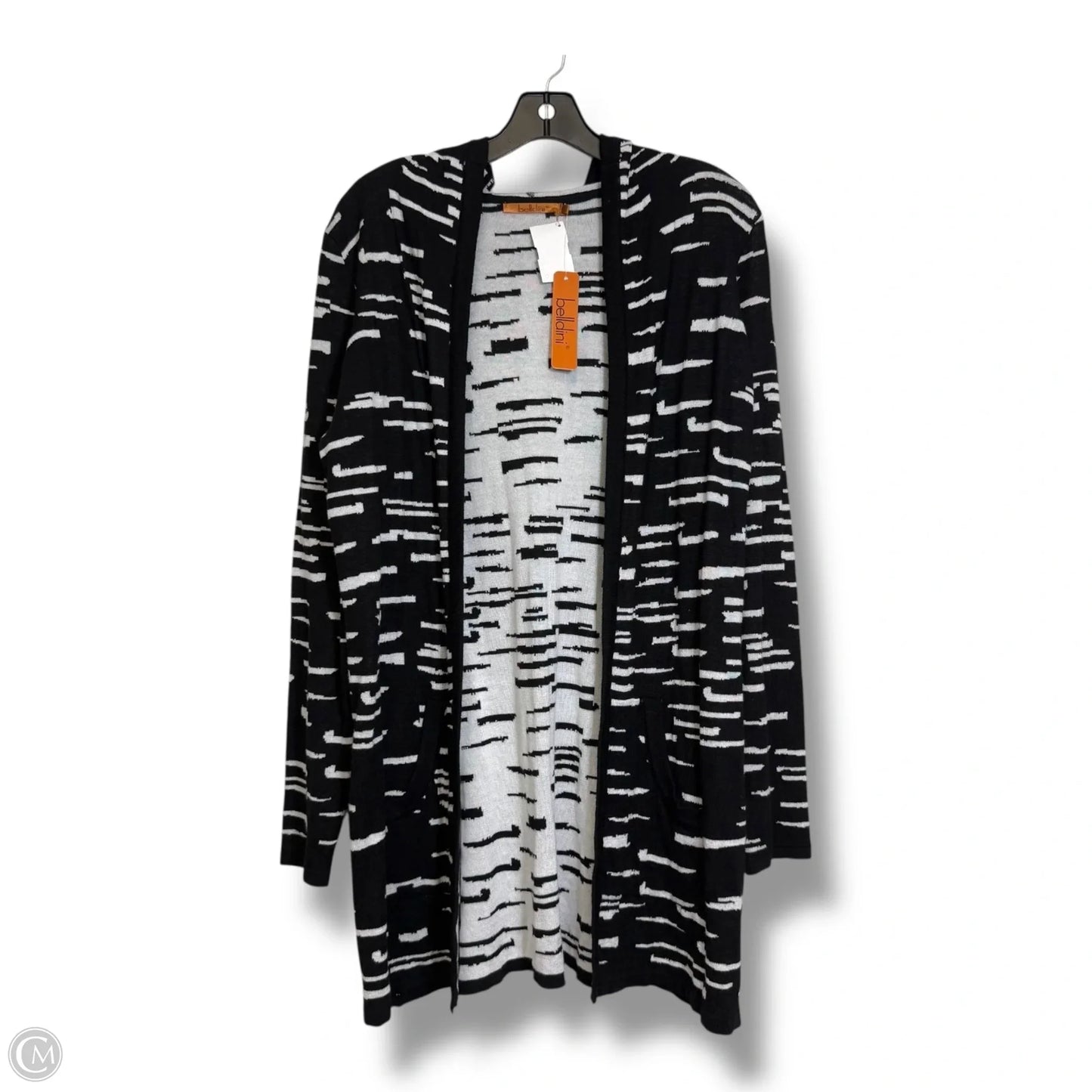Cardigan By Belldini In Black & White, Size: L