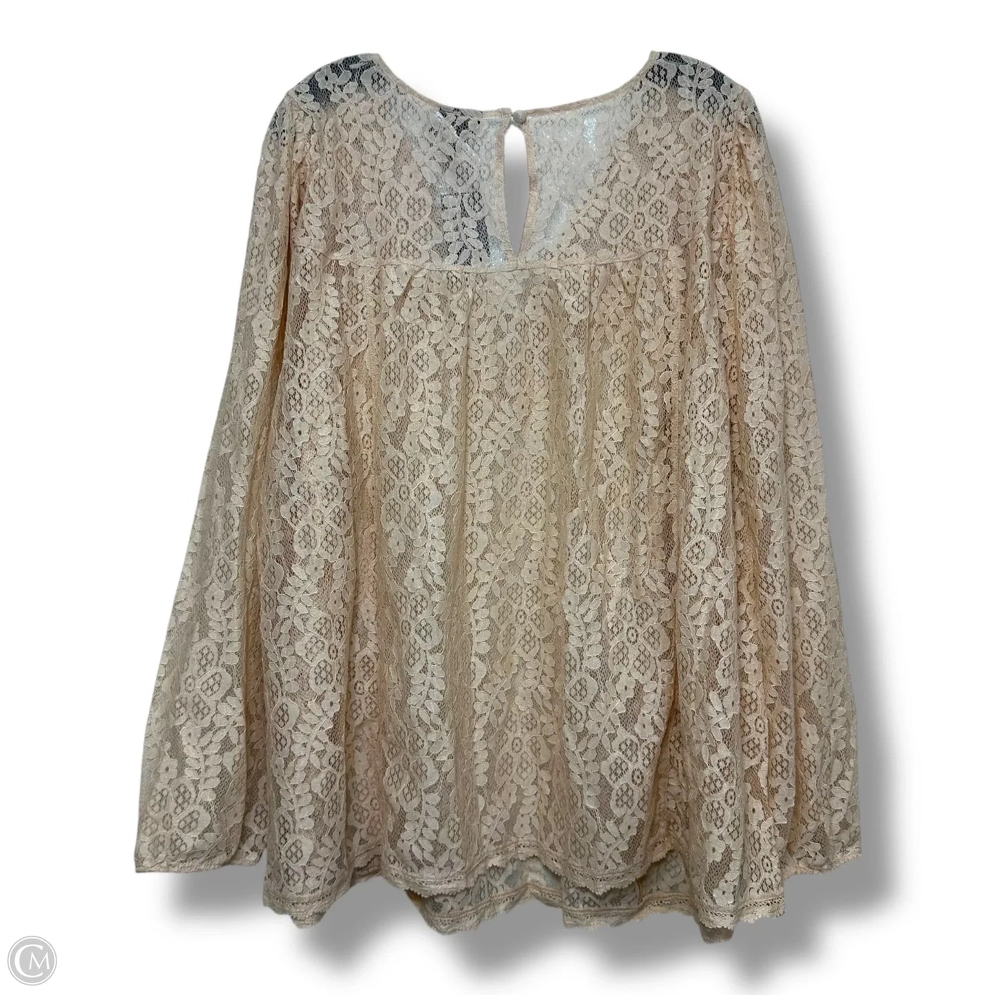 Top Long Sleeve Basic By Torrid In Cream, Size: 3x