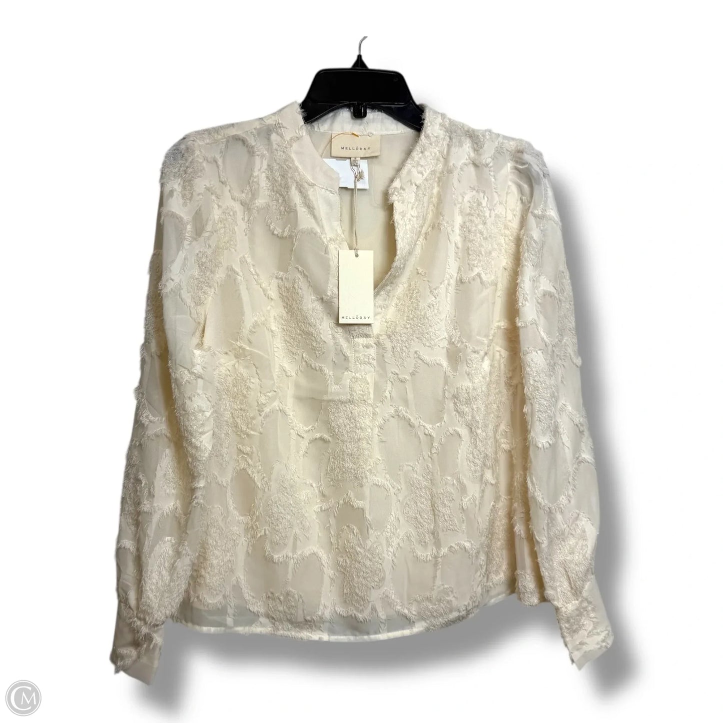 Top Long Sleeve Basic By Melloday In White, Size: S