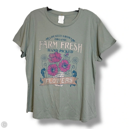 Top Short Sleeve Basic By Mighty Fine In Grey, Size: Xl