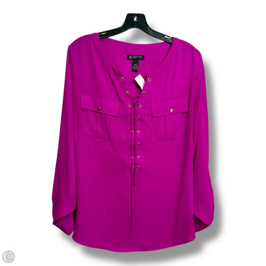 Top Long Sleeve By Inc In Pink, Size: Xl