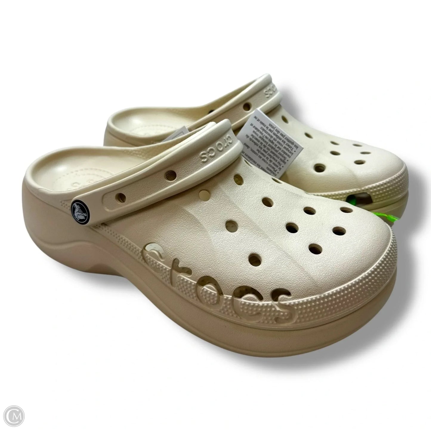 Platform Shoes Flats By Crocs In Beige, Size: 10