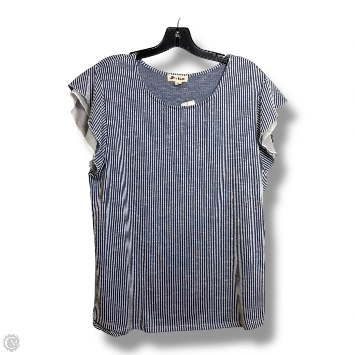 Top Short Sleeve Basic By Clothes Mentor In Striped Pattern, Size: 2x