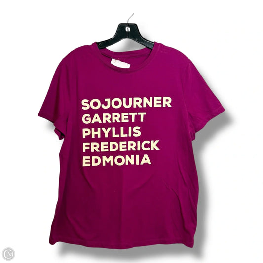 Top Short Sleeve Basic By Clothes Mentor In Pink, Size: M