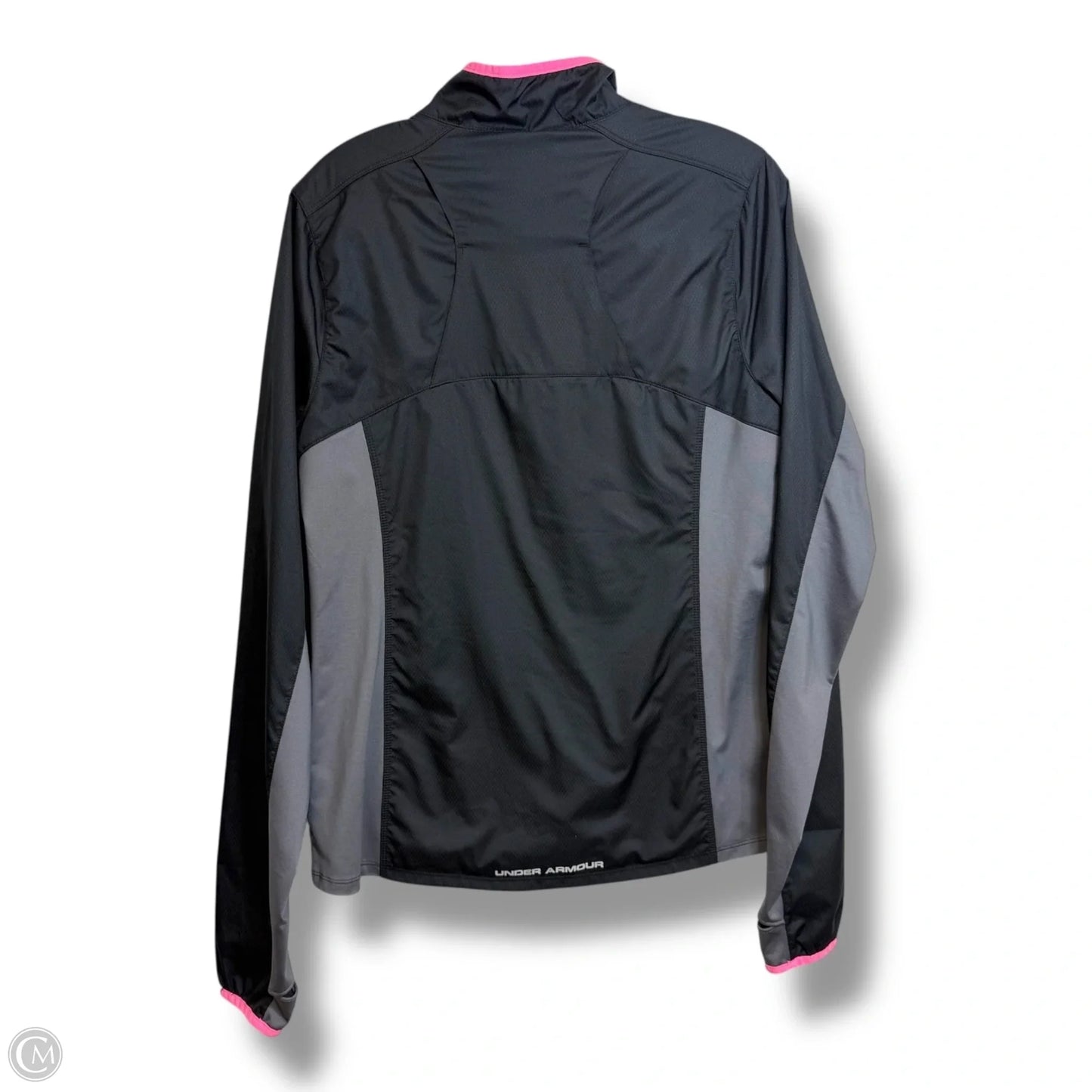 Athletic Jacket By Under Armour In Black & Pink, Size: L