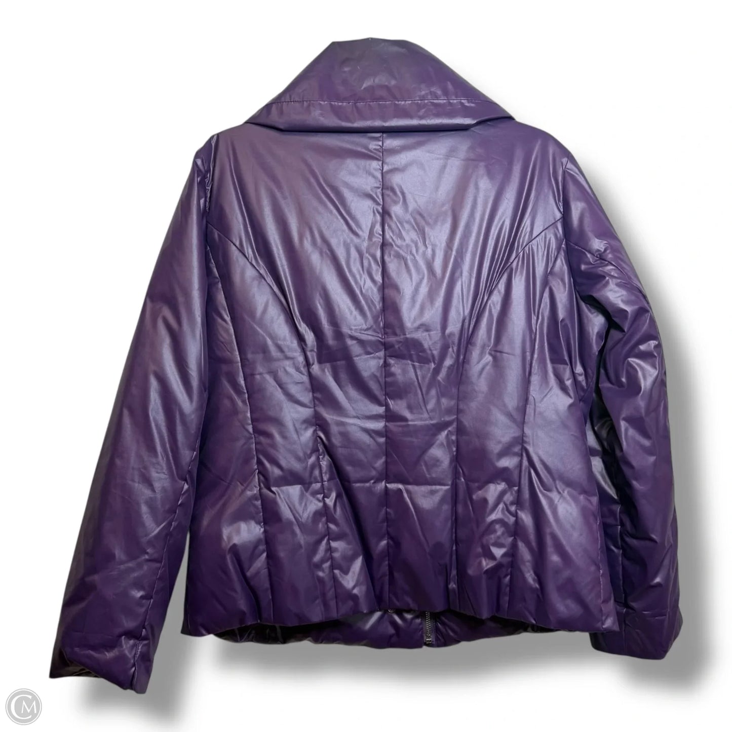Jacket Denim By Chicos In Purple, Size: L