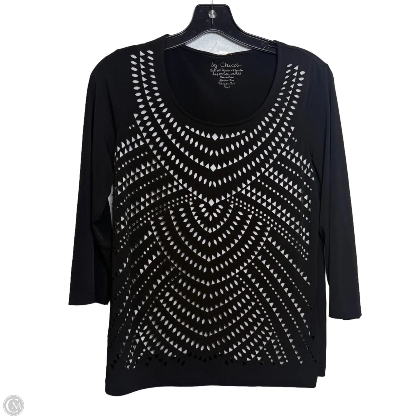 Top Long Sleeve Basic By Chicos In Black, Size: S