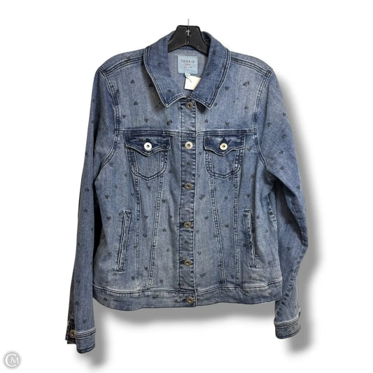 Jacket Denim By Torrid In Blue Denim, Size: 2x