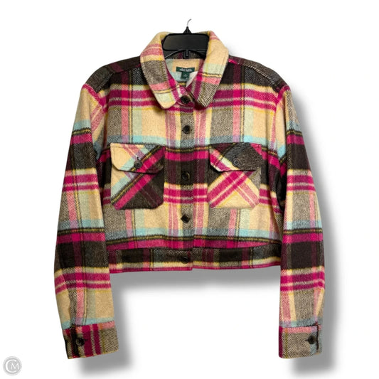Jacket Shirt By Wild Fable In Plaid Pattern, Size: 1x