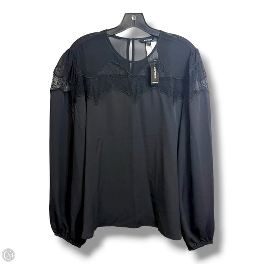 Top Long Sleeve Basic By Express In Black, Size: Xl