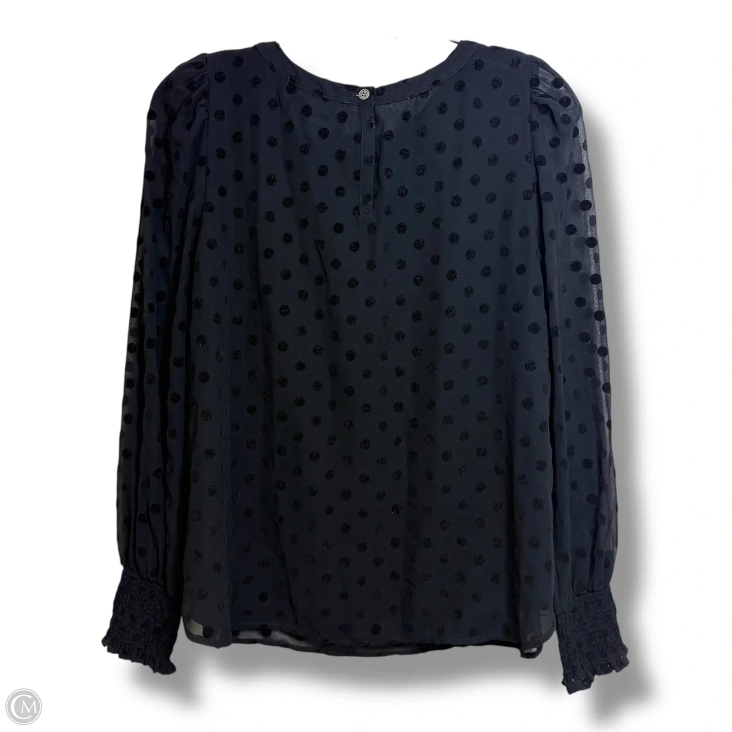 Top Long Sleeve Basic By Loft In Black, Size: S