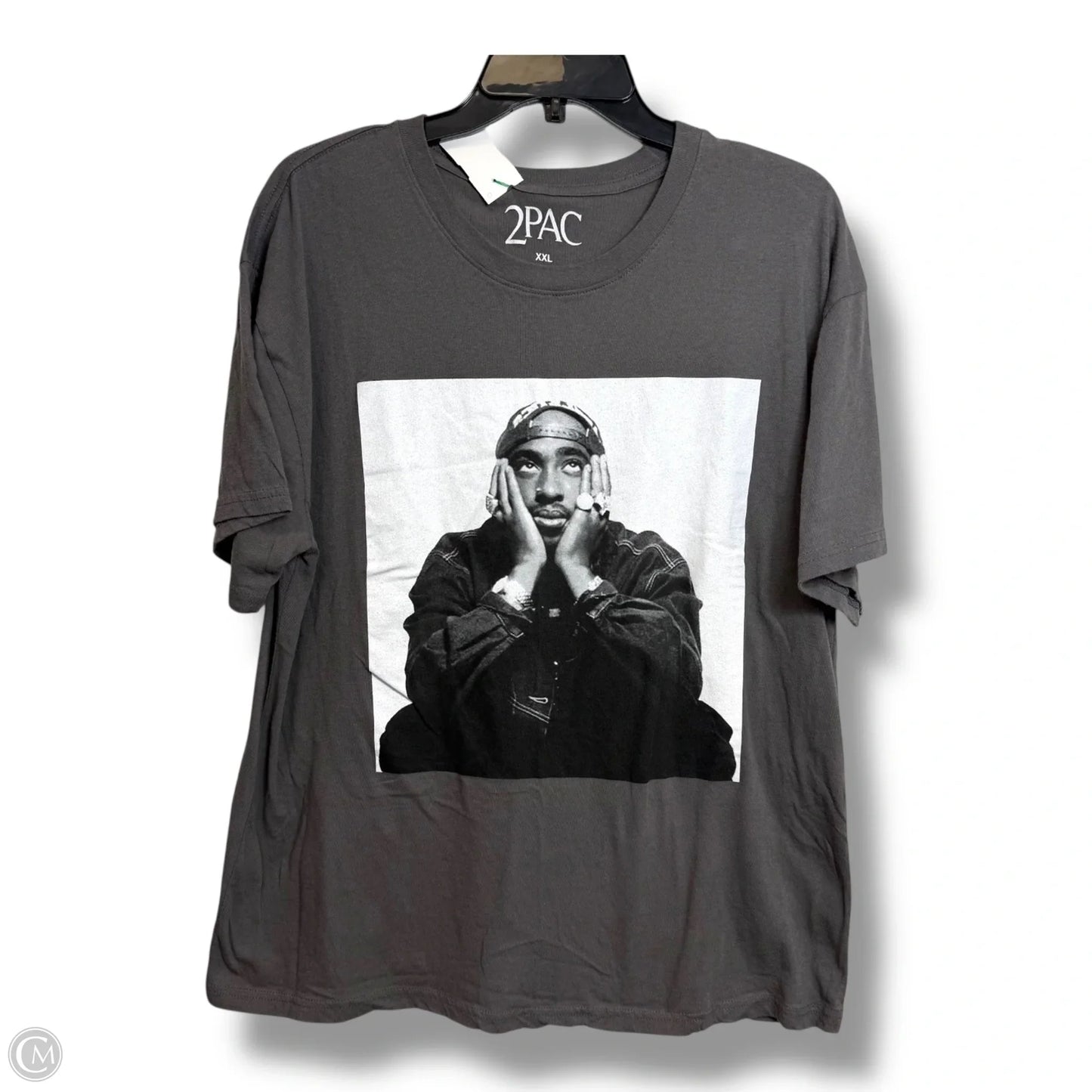 2 PAC Top Short Sleeve Basic By Clothes Mentor In Grey, Size: Xxl