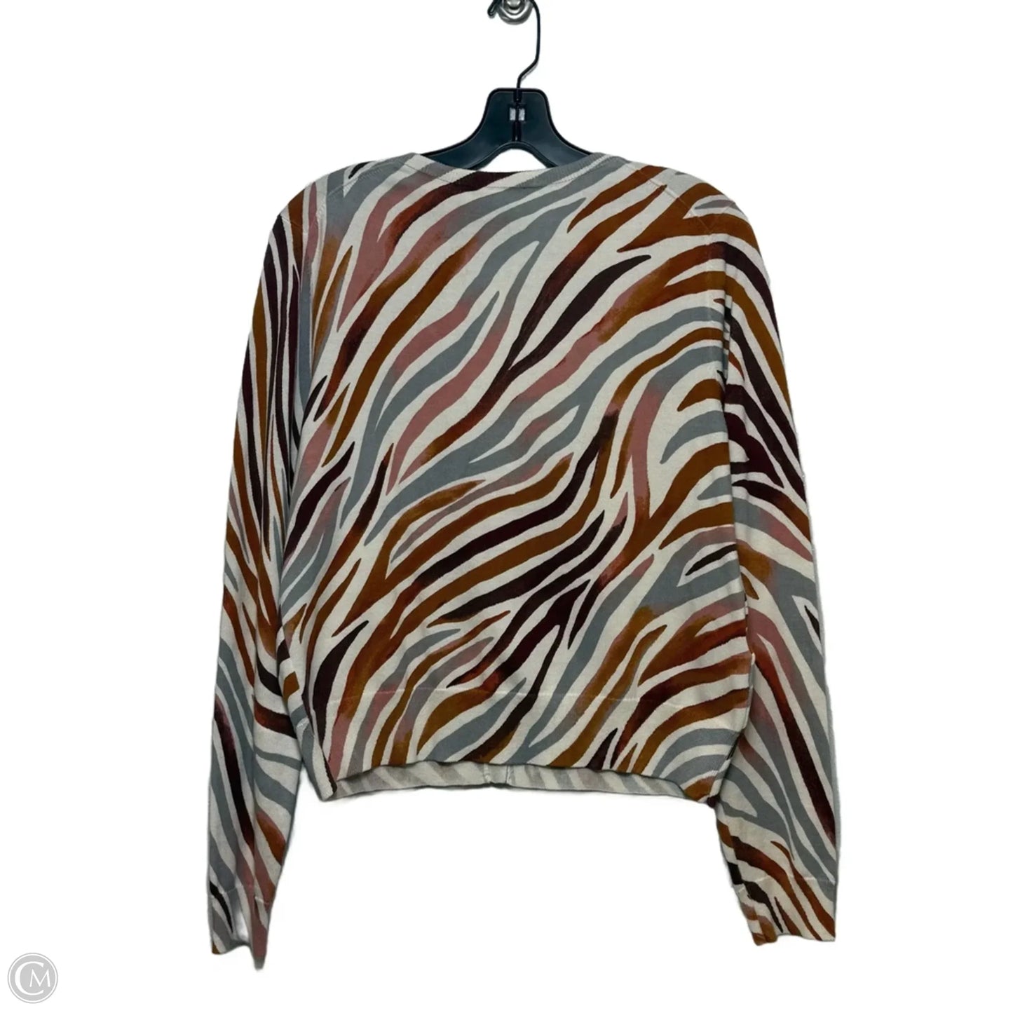 Cardigan By Ann Taylor In Animal Print, Size: L
