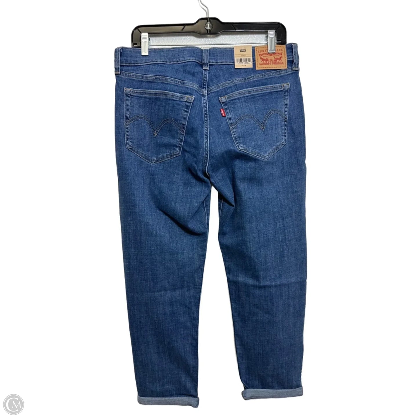 Jeans Boyfriend By Levis In Blue Denim, Size: 10
