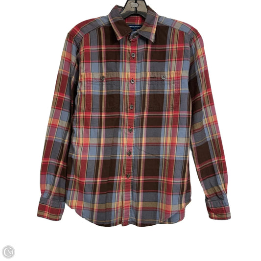 Top Long Sleeve Basic By Ralph Lauren In Plaid Pattern, Size: S
