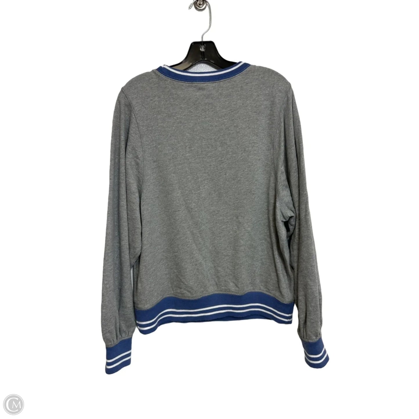 Sweatshirt Crewneck By Pilcro In Blue & Grey, Size: S