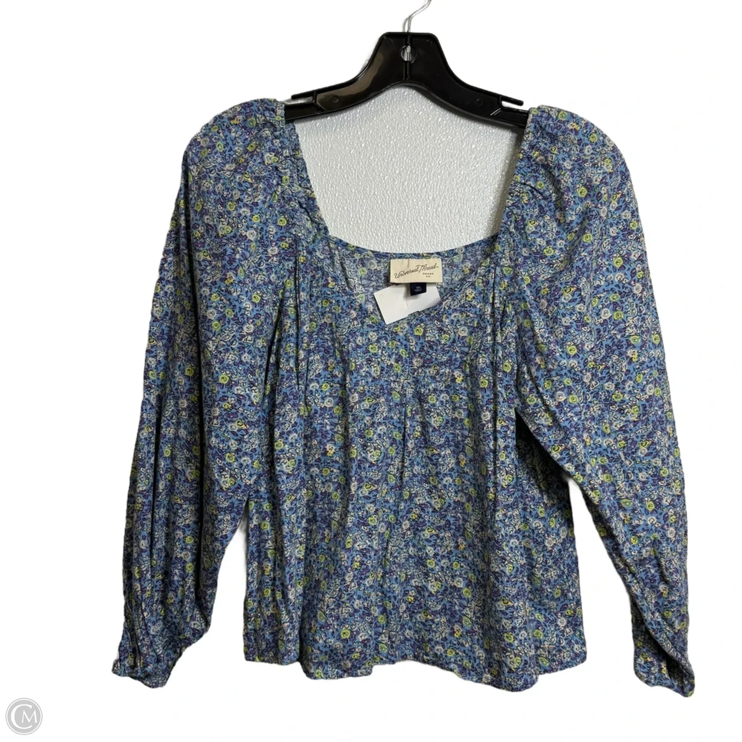 Top Long Sleeve Basic By Universal Thread In Floral Print, Size: Xs