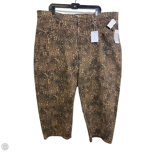 Jeans Straight By Jessica Simpson In Animal Print, Size: 18