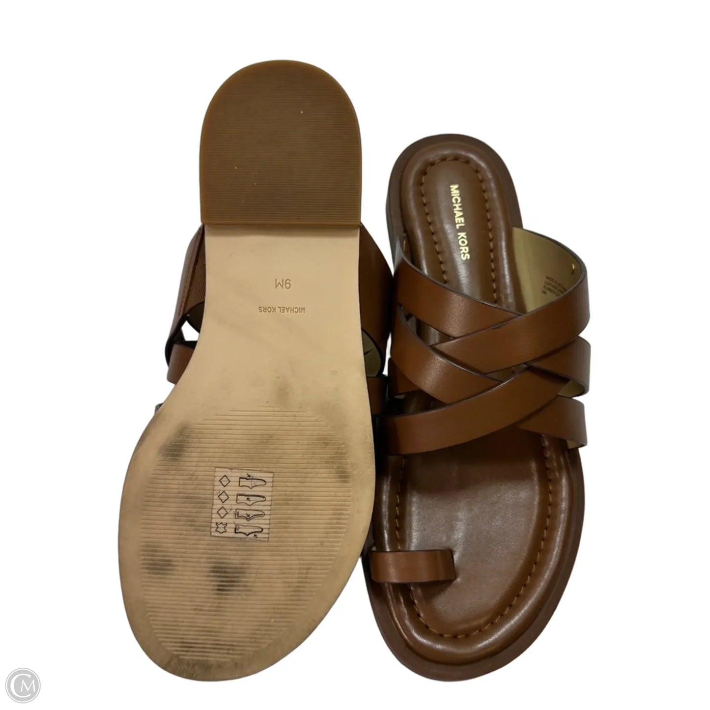 Sandals Flats By Michael By Michael Kors In Brown, Size: 9