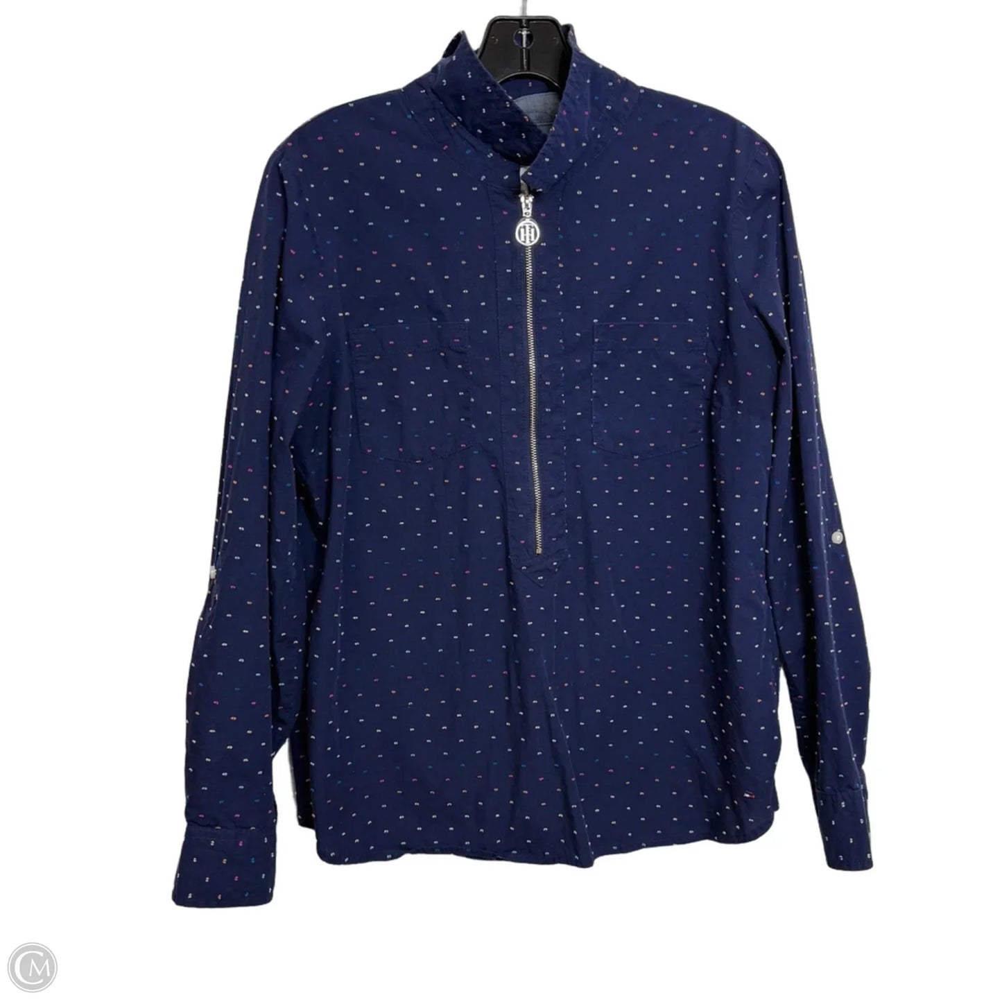 Top Long Sleeve Basic By Tommy Hilfiger In Blue, Size: M