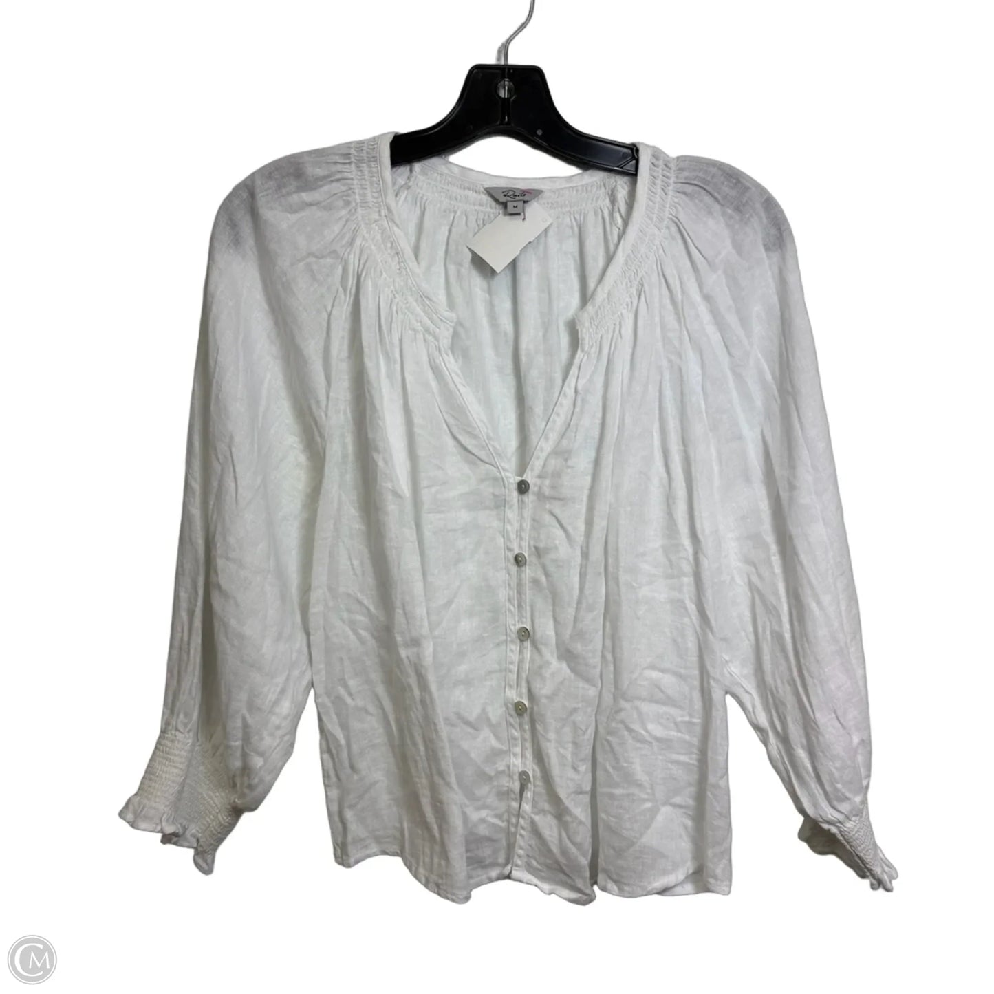 Top Long Sleeve Basic By Rails In White, Size: M