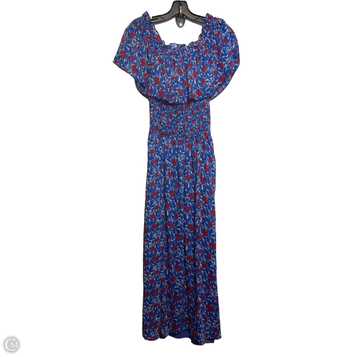 Dress Casual Maxi By Lucky Brand In Blue & Red, Size: S