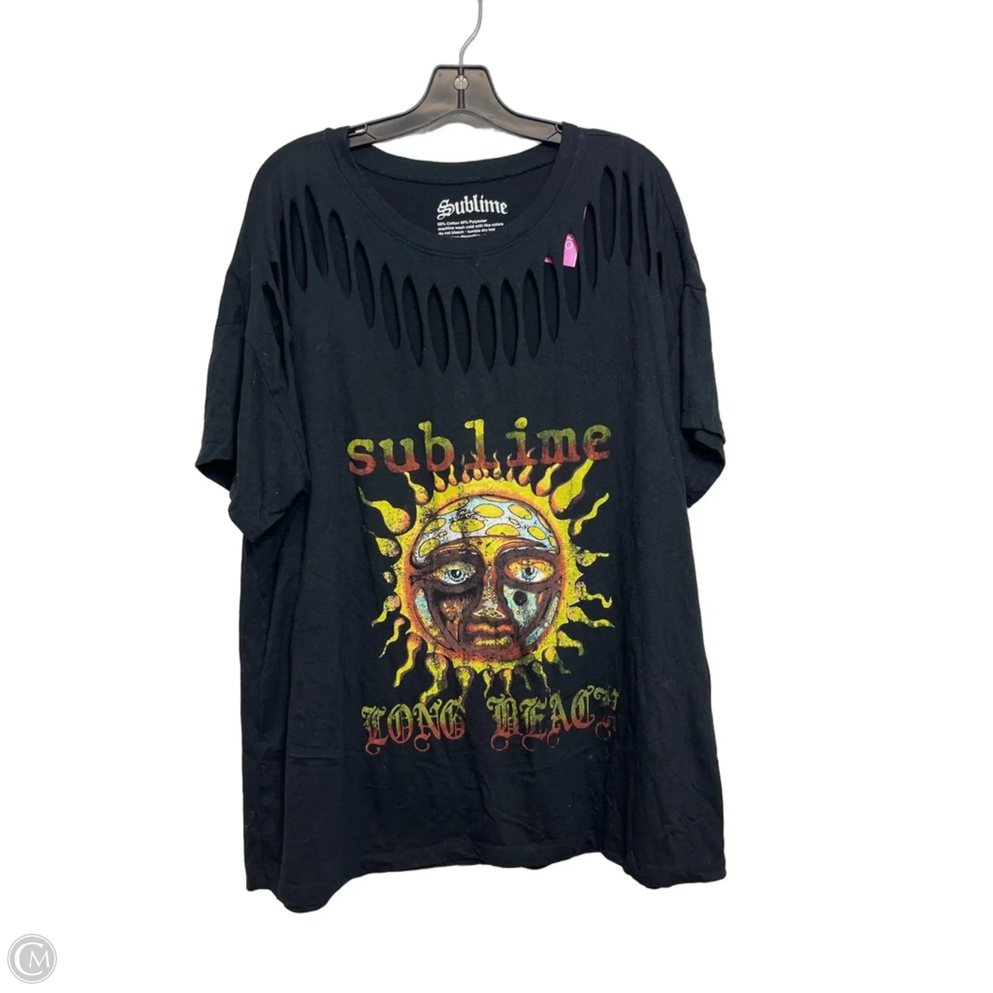 SUBLIME Top Short Sleeve Basic By Clothes Mentor In Black, Size: 2x