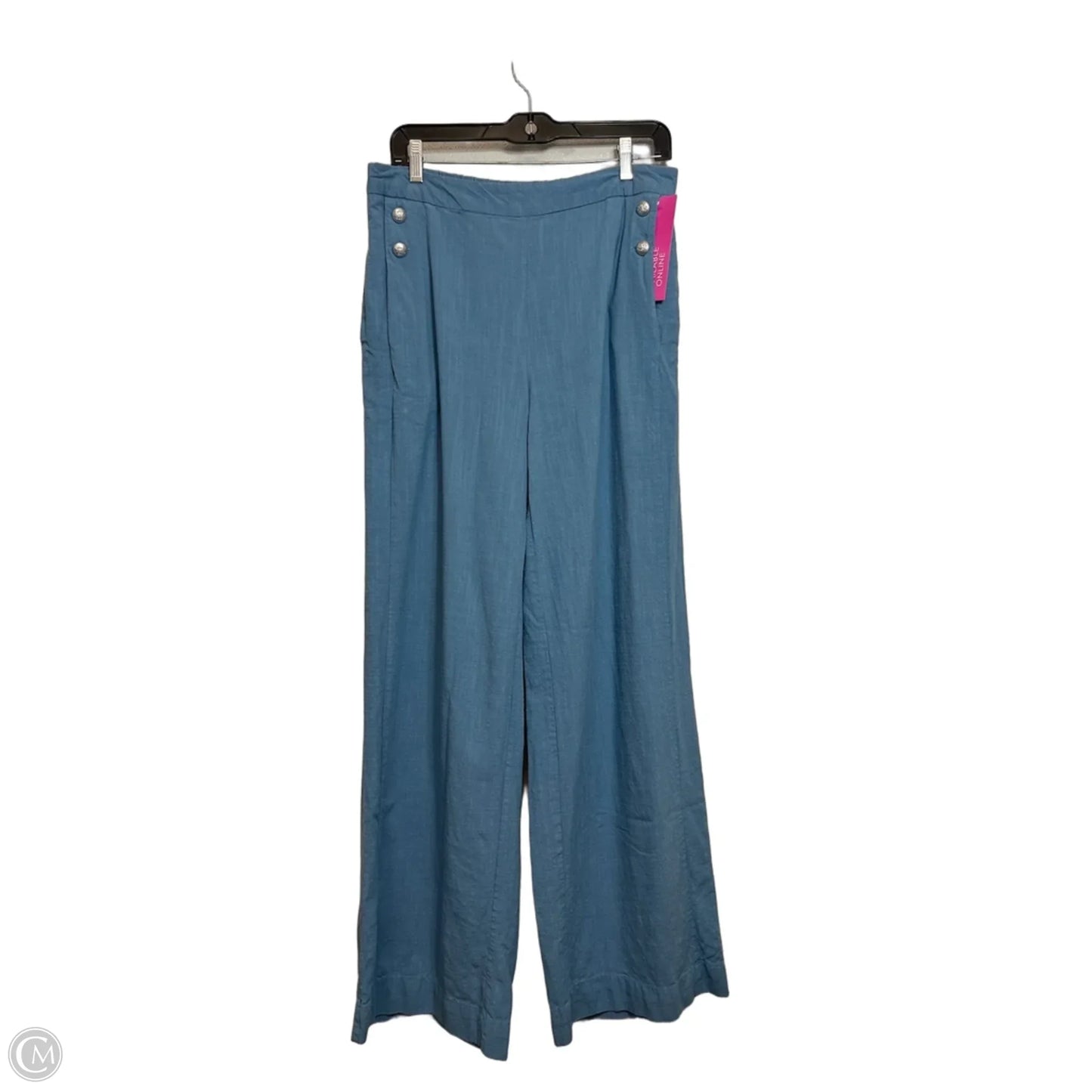 Pants Linen By Good Luck Gem In Blue, Size: Xl