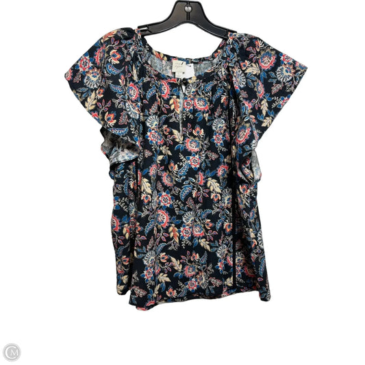 Top Short Sleeve Basic By Clothes Mentor In Multi-colored, Size: S