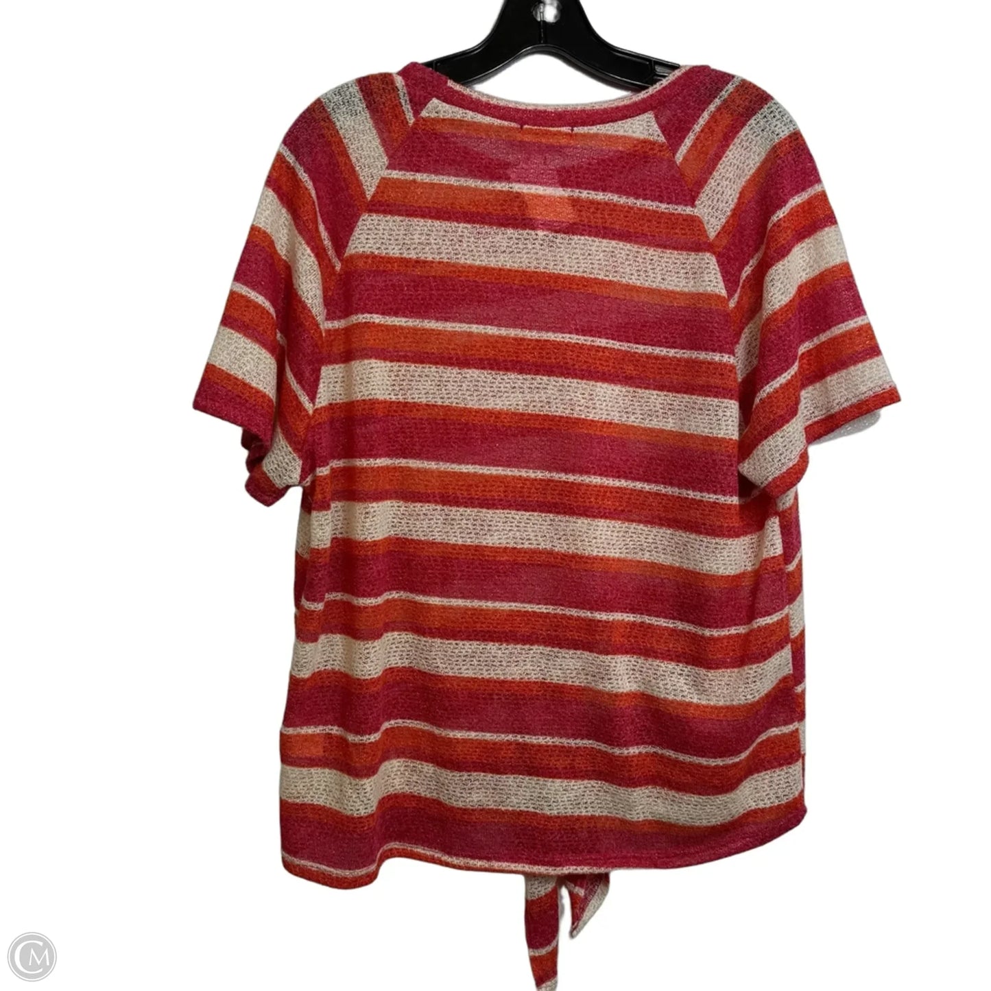 Top Short Sleeve Basic By Cotton Bleu In Orange & Pink, Size: M