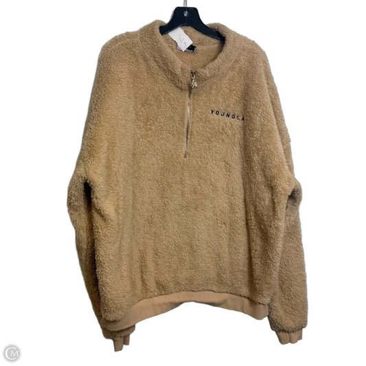 Jacket Fleece By Clothes Mentor In Beige, Size: Xxl