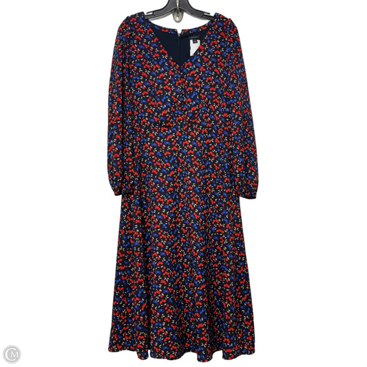 Dress Casual Maxi By Ann Taylor In Black & Red, Size: 8