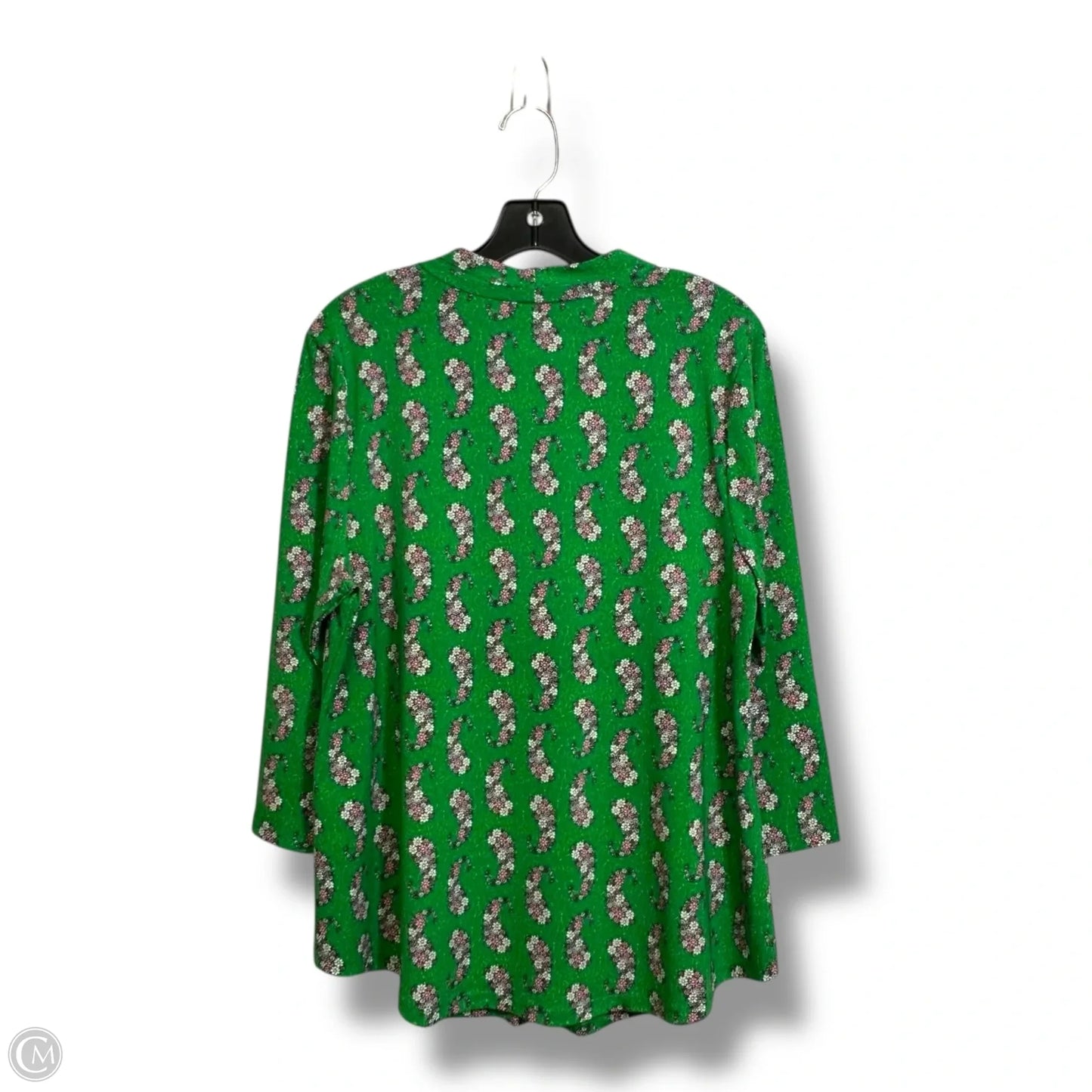 Top Long Sleeve By Charter Club In Green, Size: S