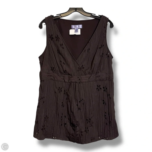 Top Sleeveless Basic By Nine And Company In Brown, Size: 12