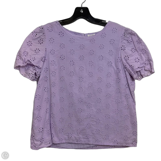 Top Short Sleeve By J. Crew In Purple, Size: M