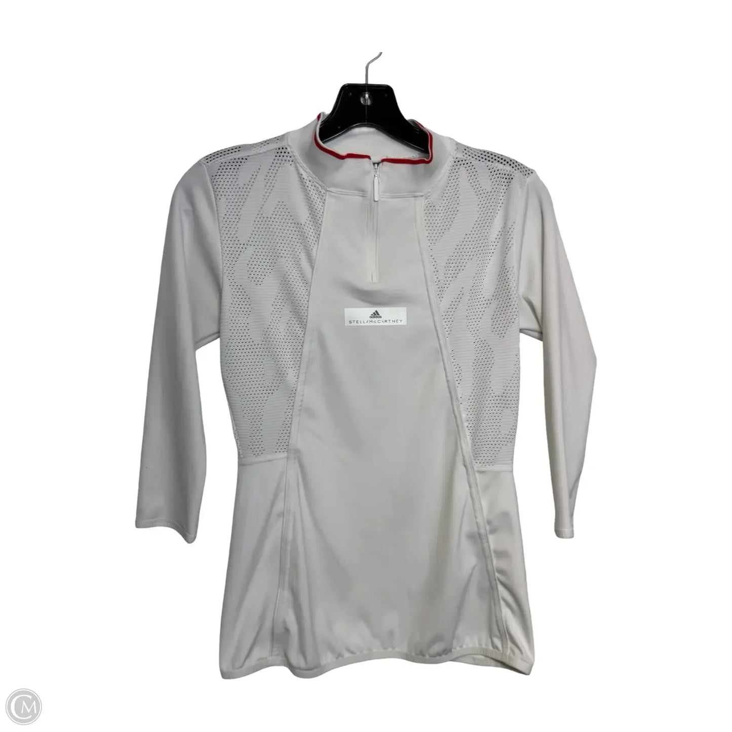 Athletic Sweatshirt Crewneck By Adidas In White, Size: S