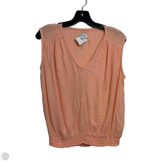 Top Sleeveless By Evereve In Peach, Size: M