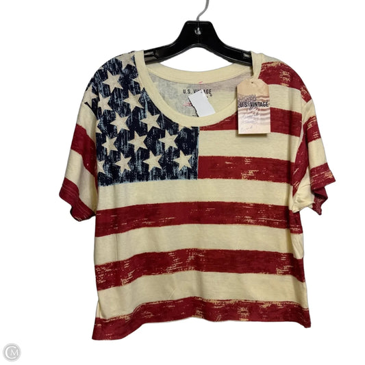Top Short Sleeve By Clothes Mentor In Red & White, Size: Xl