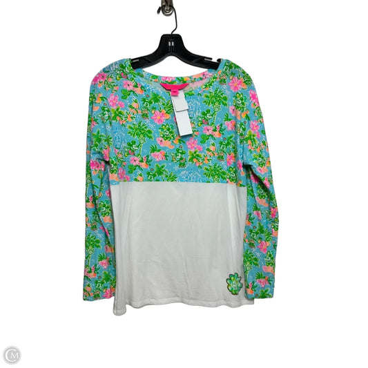 Disney Top Long Sleeve Designer By Lilly Pulitzer In Tropical Print, Size: M