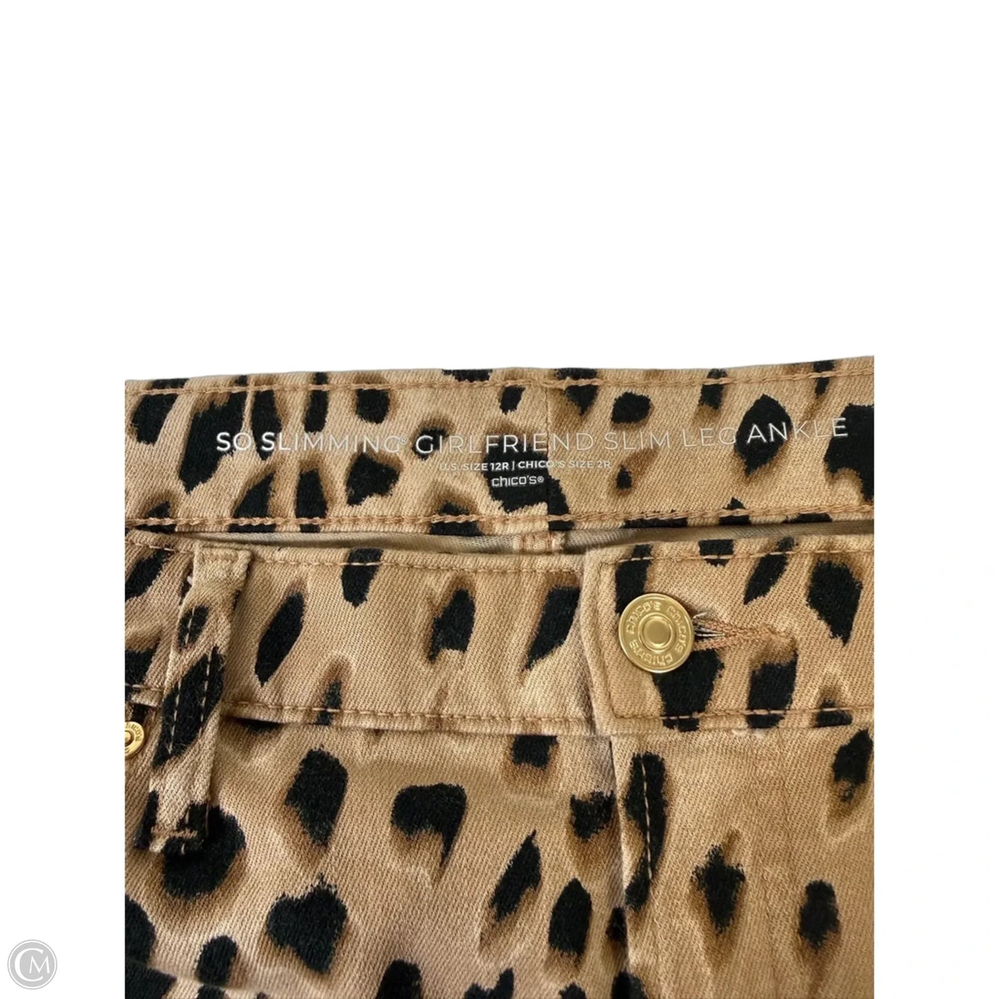 Jeans Skinny By Chicos In Animal Print, Size: 12