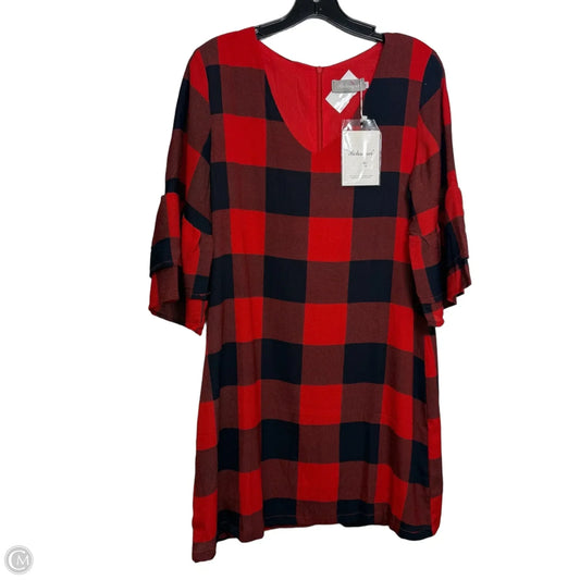 Dress Casual Midi By Clothes Mentor In Blue & Red, Size: M