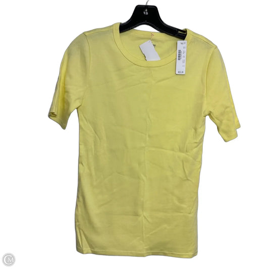 Top Short Sleeve Basic By J. Crew In Yellow, Size: S