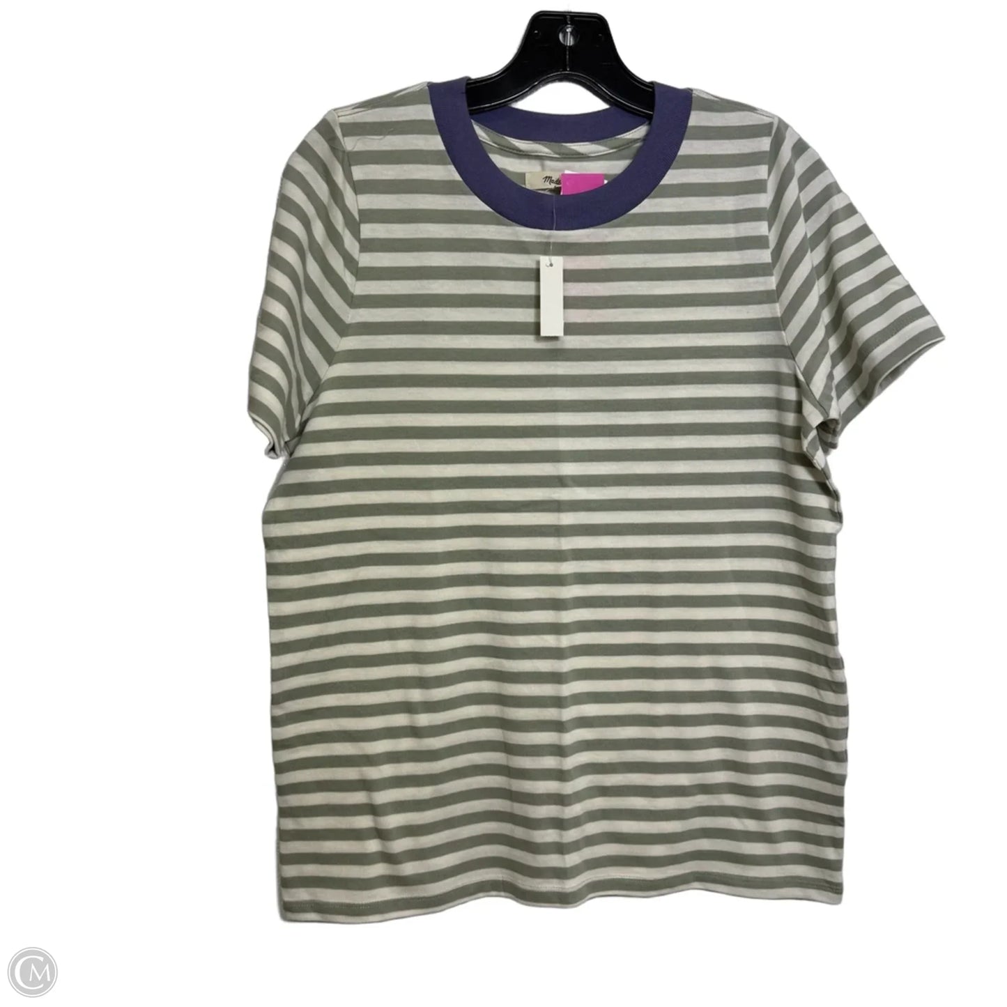 Top Long Sleeve Basic By Madewell In Striped Pattern, Size: S