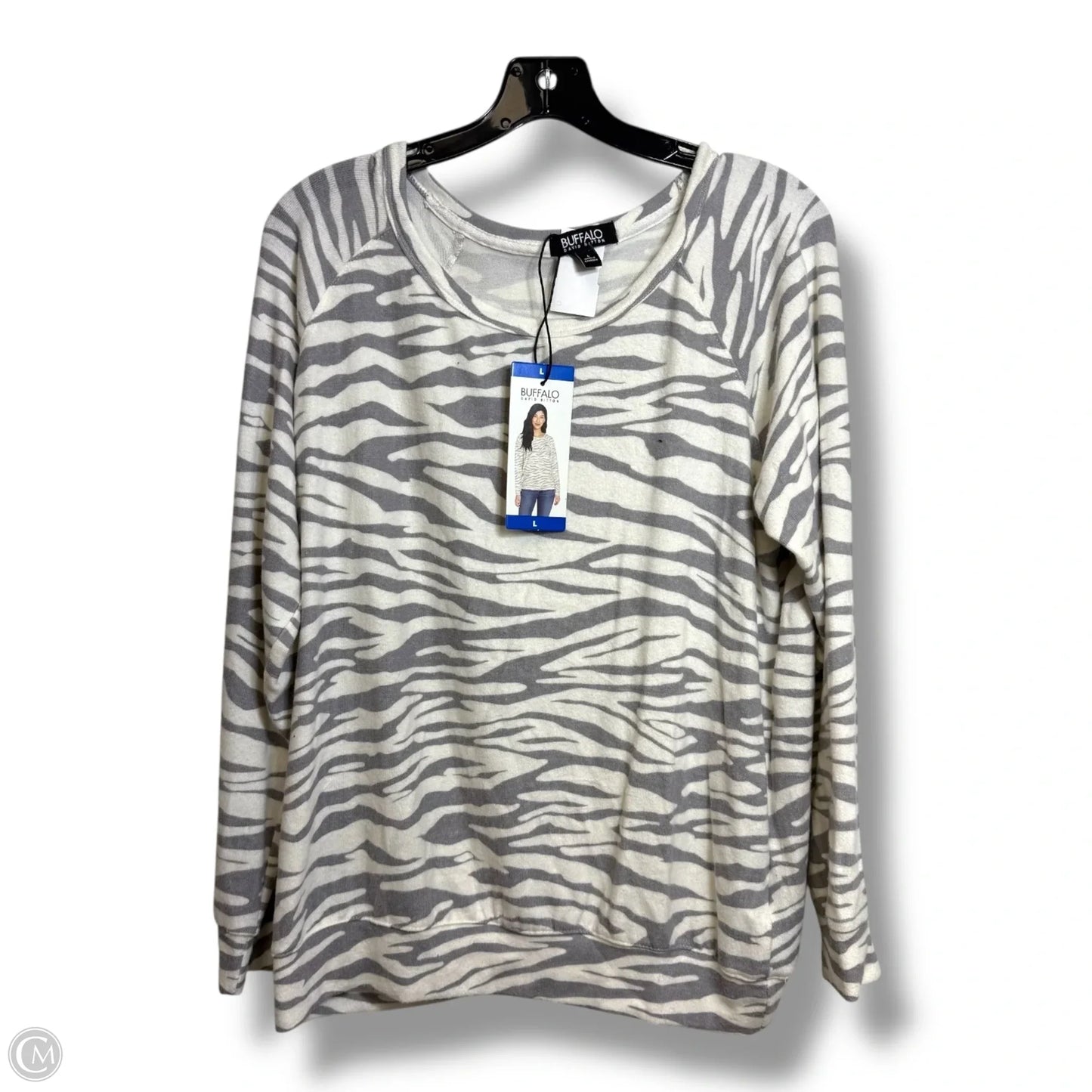 Sweater By Buffalo David Bitton In Animal Print, Size: L