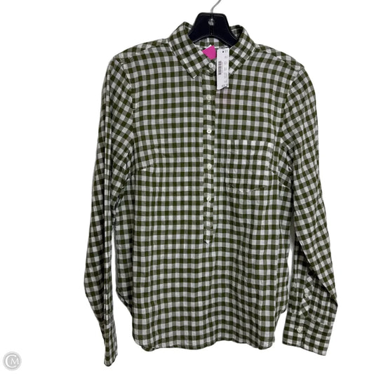 Top Long Sleeve By J. Crew In Checkered Pattern, Size: Xs
