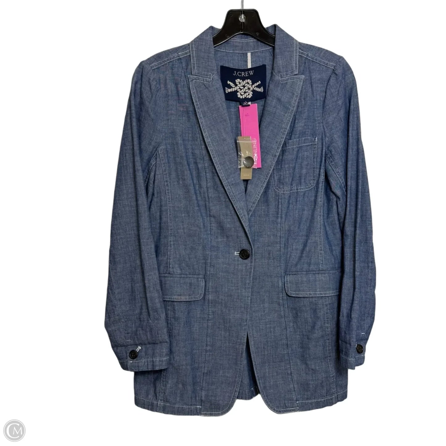 Blazer By J. Crew In Blue Denim, Size: Xs