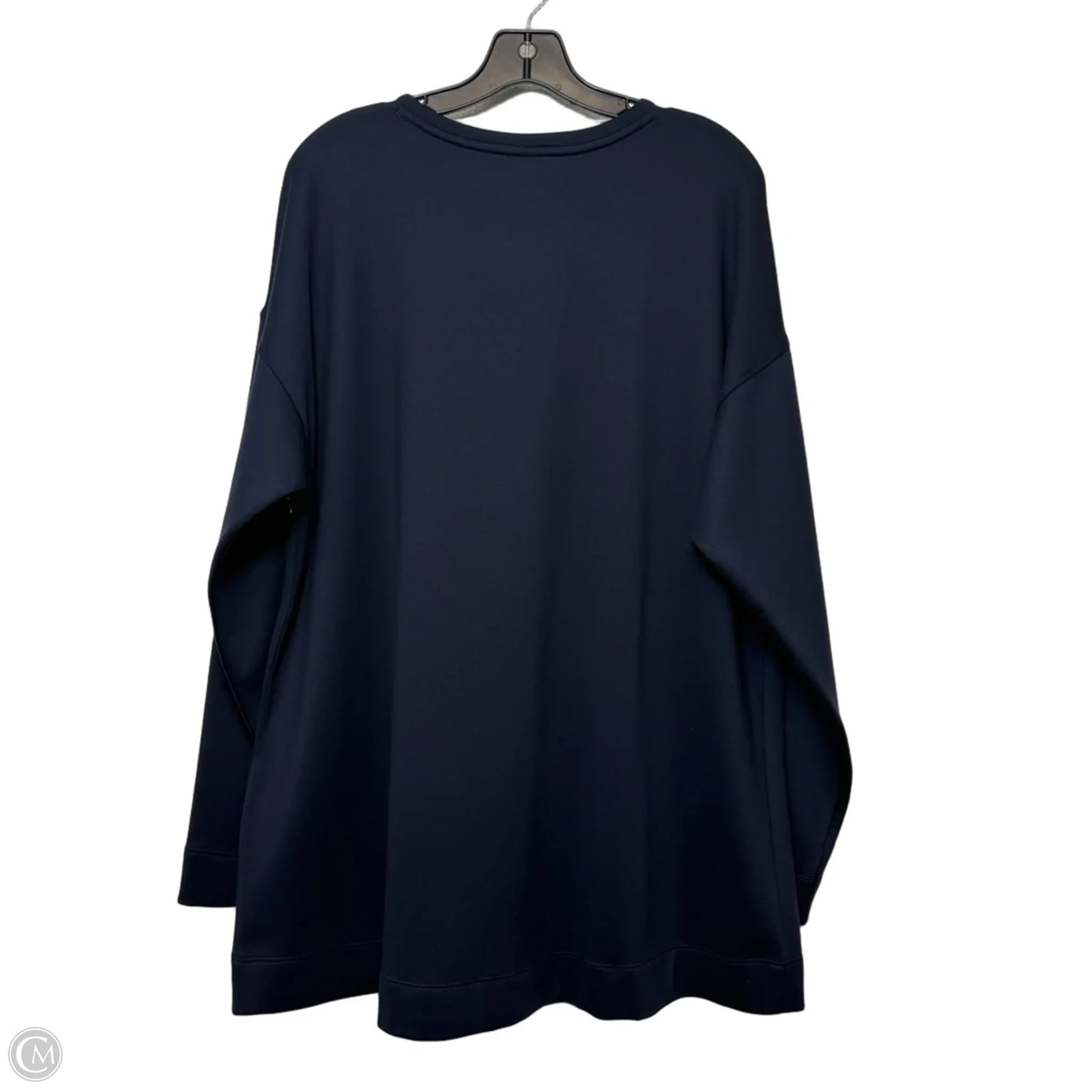 Sweatshirt Collar By Chicos In Navy, Size: 3