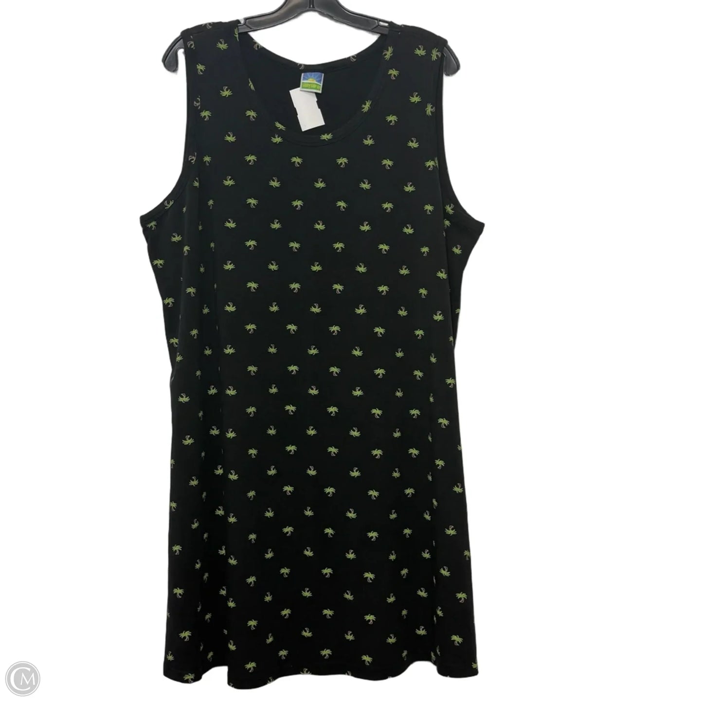 Swimwear Cover-up By Clothes Mentor In Black & Green, Size: Xxl